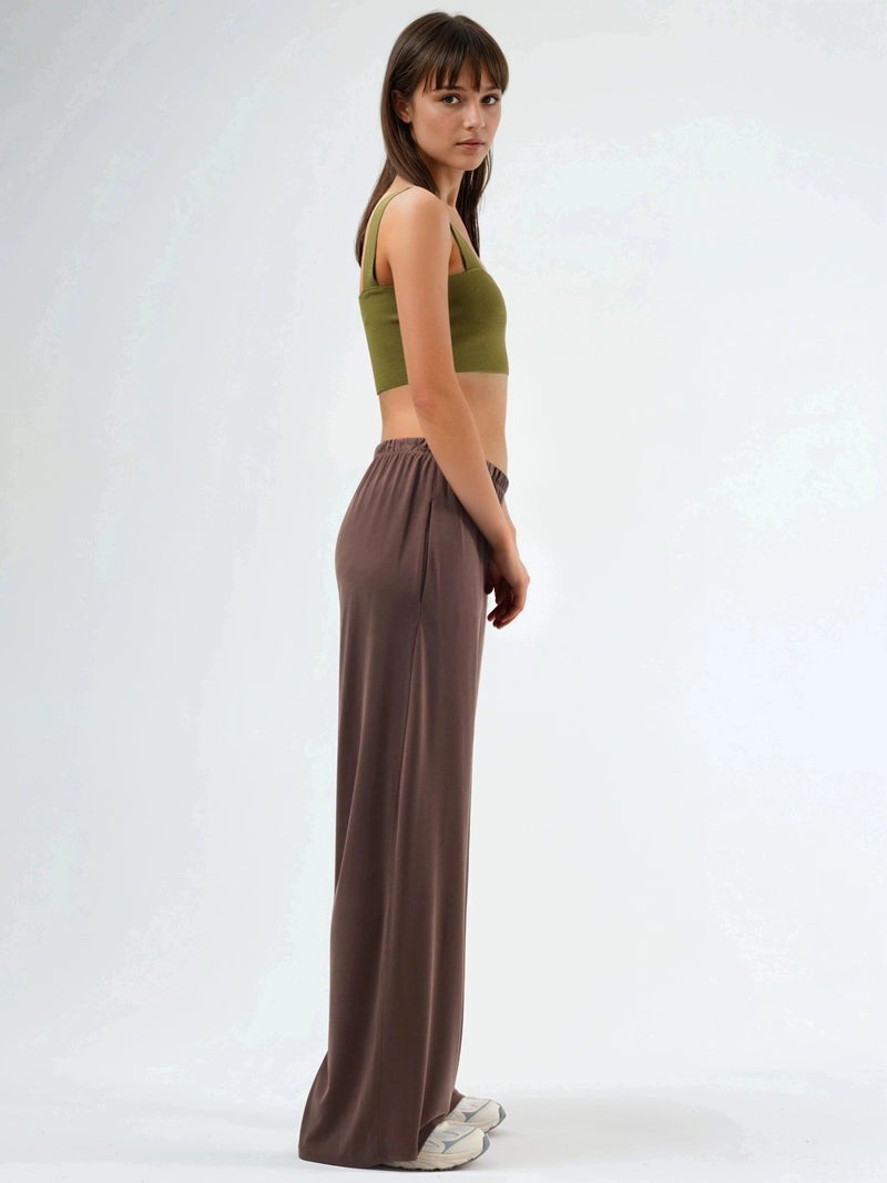 BUSEM Elastic Waist Straight Leg Modal Pants - Image 4